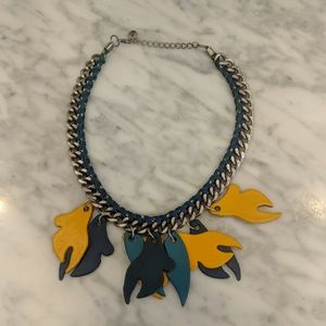 Accesorize London leathe & metal necklace